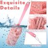 Mimorou 6 Pcs Loofah with Handle 17 Inch Long Handle Back Loofah for Shower, Loofah on a Stick for Men Women Elderly, Soft Bath Body Brushes Exfoliating Scrub Cleaning Luffa for Bathing, 3 Colors view 3