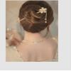 Chinese Metal Flower Pearl Chopsticks Hair Clip Chignon Pin Hair Decor Hairpin Hair Stick for Women and Girls - White Floral Design view 4
