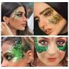 Yeweian St Patrick's Day Green Body Glitters, Face Glitter Gel Mermaid Sequins Holographic Chunky Glitter, Lip Eye Hair Body Makeup, Liquid Eyeshadow Festival Rave Accessories, 50g view 2