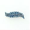 Faship Gorgeous Navy Blue Marquise Rhinestone Crystal Floral Small Hair Barrette view 2