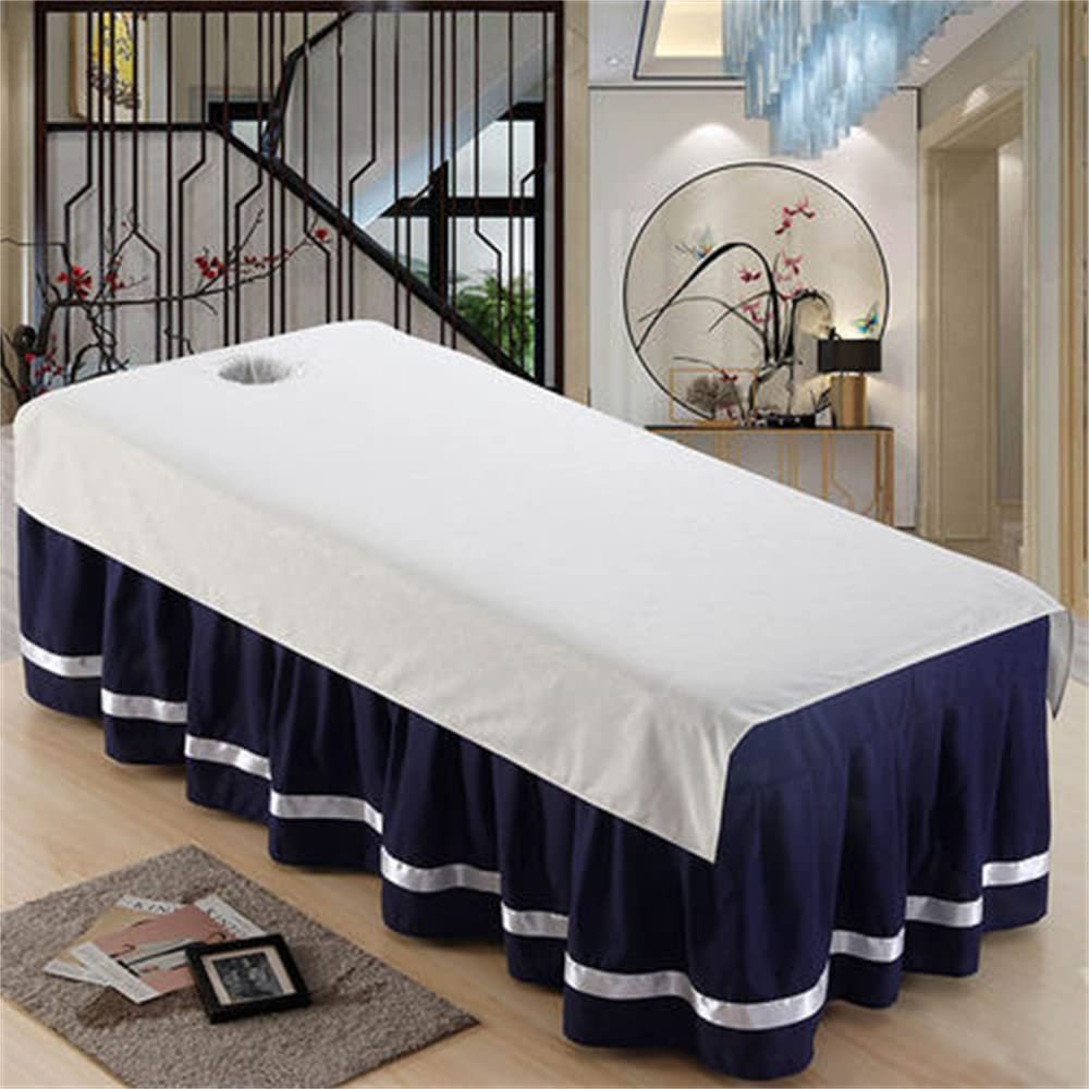 Bed Sheet Cover Waterproof Beauty Salon Bed Sheets Fully Wrap Around Sides Beauty Massage SPA Couch Cover 5-piece Protective Massage Table Bed Cover Anti-slip For Beauty Salon Spa-B 31x75inch(80x190cm