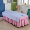 Beauty Bed Sheet Cover Breathable SPA Massage Table Cover Mat Pure Color Beauty Salon Massage SPA Center Bed Sheets Anti-slip Beauty Bed Sheet Cover Cotton Washable With Face Hole-A 31x75inch(80x190cm view 1