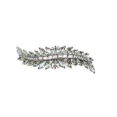Faship Gorgeous Clear Marquise Rhinestone Crystal Floral Small Hair Barrette