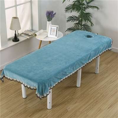Facial Bed Cover with Face Hole Breathable Massage Table Sheet Solid Color Massage Sheet Cover Soft Massage Bed Cover Oil-Resistant Massage Bed Sheet Washable with Breathing Hole-D 31x75inch(80x190cm