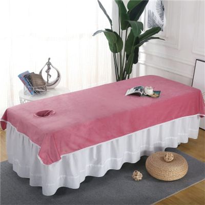 Massage Table SPA Couch Cover Sheet Professional Salon Bed Sheet Cover Soft Protective Massage Table Bed Cover Pure Color Beauty Salon Bed Sheets Anti-slip For Massagetable And Spa-C 47x87inch(120x220