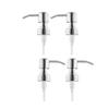 Zerodeko 4pcs Stainless Steel Lotion Pump Replacement Press Pump for Bathroom Accessories Elegant Emulsion Dispenser for Soap and Lotion Bottles Silver view 1