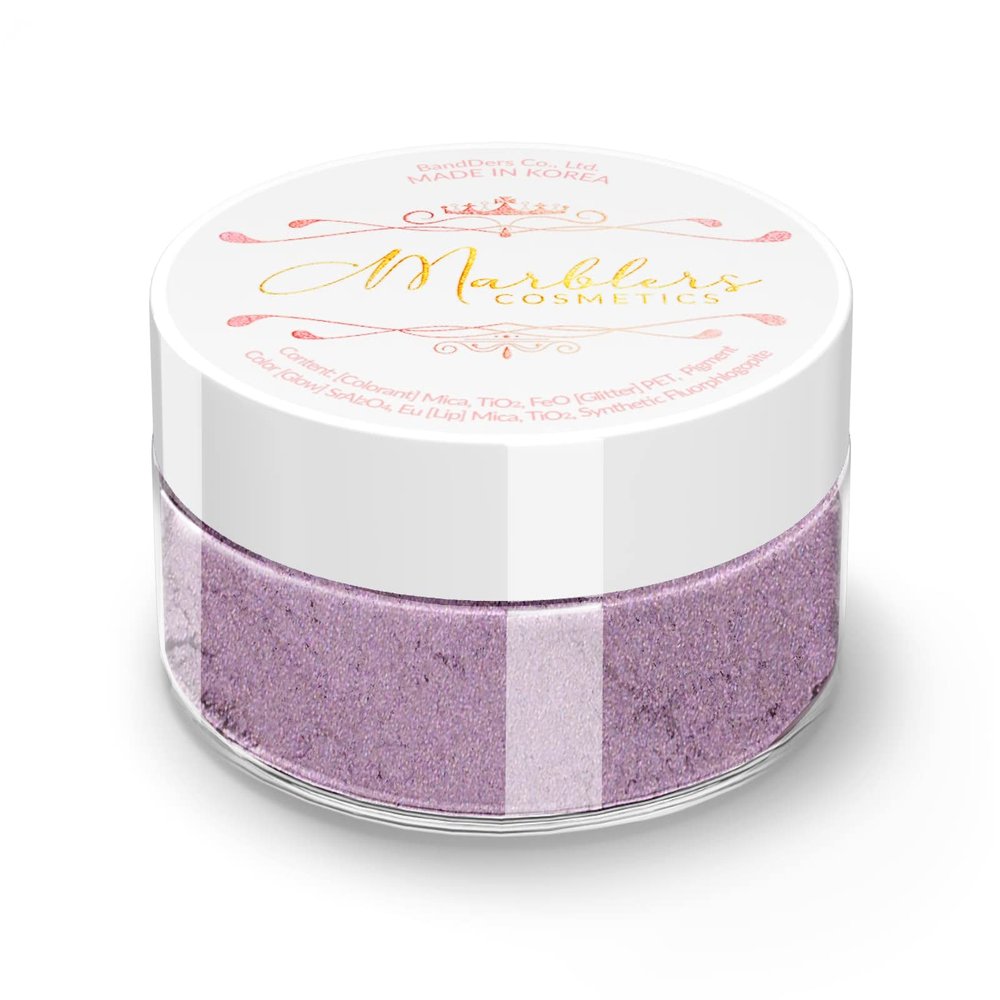 MARBLERS Fine Natural Mica Powder [Hazy Purple] 0.11oz (3g) | Highly Pigmented | Non-Toxic, Vegan, Cruelty-Free | Eyeshadow, Body Butter, Nail Polish, Nail Art | Party, Body, Face Makeup