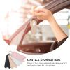 Beavorty Pu Lipstick Storage Bag 4 Pcs Portable Keychain Lip Balm Holder Set Durable Lipstick Organizer for Travel Camping Party view 3