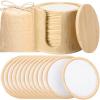 Foaincore 40 Pcs Reusable Makeup Remover Pads with Mesh Storage Bag and Bamboo Box Washable Bamboo Cotton Rounds Soft Reusable Face Pad for Toner Skin Various Skin Care Products(White, Tan) view 1
