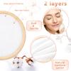 Foaincore 40 Pcs Reusable Makeup Remover Pads with Mesh Storage Bag and Bamboo Box Washable Bamboo Cotton Rounds Soft Reusable Face Pad for Toner Skin Various Skin Care Products(White, Tan) view 2