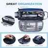 BAGSMART Toiletry Bag for Men, Large Travel Toiletry Organizer, Dopp Kit Water-resistant Shaving Bag for Toiletries Accessories - Nvay Blue view 2