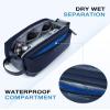 BAGSMART Toiletry Bag for Men, Large Travel Toiletry Organizer, Dopp Kit Water-resistant Shaving Bag for Toiletries Accessories - Nvay Blue view 3