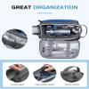 BAGSMART Toiletry Bag for Men, Large Travel Toiletry Organizer, Dopp Kit Water-resistant Shaving Bag for Toiletries Accessories - Grey view 2