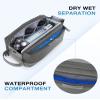 BAGSMART Toiletry Bag for Men, Large Travel Toiletry Organizer, Dopp Kit Water-resistant Shaving Bag for Toiletries Accessories - Grey view 3