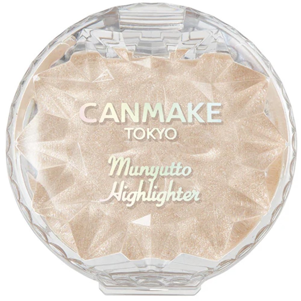 CANMAKE - Munyutto Highlighter - Packed Powder Compact - 0.13oz (3.8g) (01 Moonlight Gem)