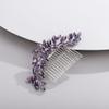 Chargances Bridal Crystal Hair Comb Purple Wedding Rhinestone Hair Side Comb Fashion Handmade Hair Accessories for Bride Wedding Prom Flower Girl Headpieces (Purple) view 1