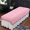Bed Sheet Cover Reusable Massage Table Sheet Set Professional Salon Bed Sheet Soft SPA Salon Table Cover Pure Color Protective Massage Table Bed Cover Oil-resistant With Face Hole-D 47x79inch(120x200c view 1