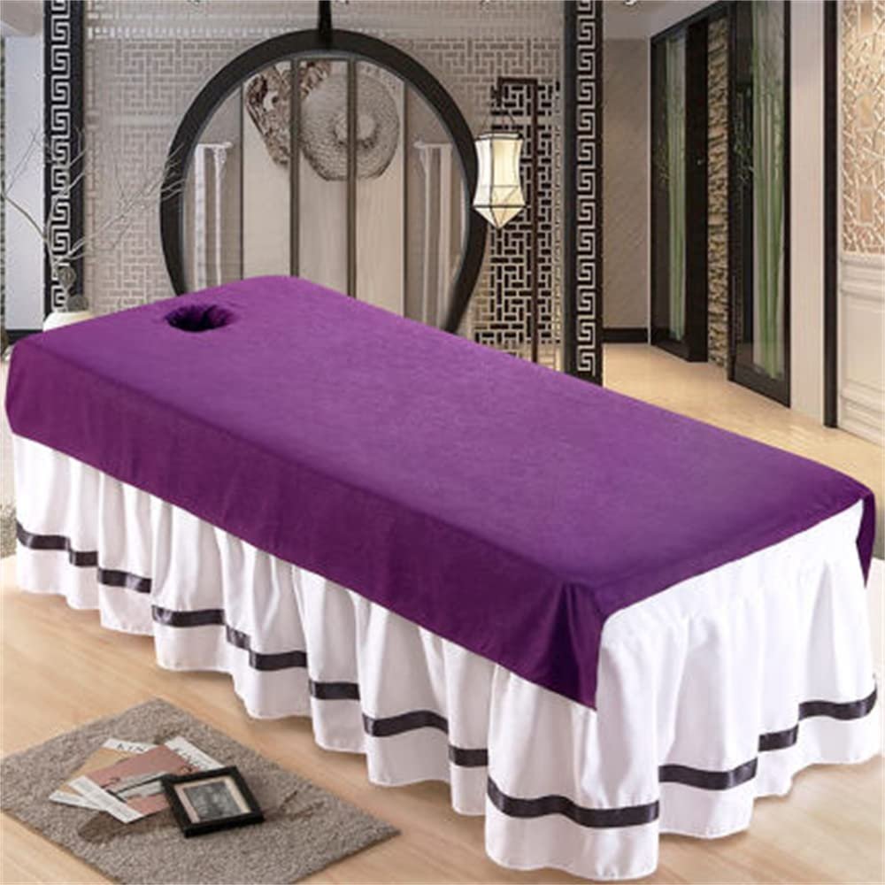 Bed Sheet Cover Waterproof Beauty Salon Bed Sheets Fully Wrap Around Sides Beauty Massage SPA Couch Cover 5-piece Protective Massage Table Bed Cover Anti-slip For Beauty Salon Spa-C 31x75inch(80x190cm