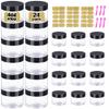 4 oz Plastic Containers with Lids + 1oz Small Containers (Set of 24) - Plastic Jars for Lip Scrub, Body Butters, Cream, Slime, Craft Storage view 1