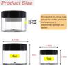 4 oz Plastic Containers with Lids + 1oz Small Containers (Set of 24) - Plastic Jars for Lip Scrub, Body Butters, Cream, Slime, Craft Storage view 2