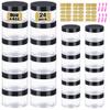 8 oz Plastic Containers With Lids + 4oz Small Containers (Set of 24) - Plastic Jars for Lip Scrub, Body Butters, Cream, Slime, Craft Storage view 1