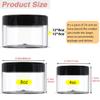 8 oz Plastic Containers With Lids + 4oz Small Containers (Set of 24) - Plastic Jars for Lip Scrub, Body Butters, Cream, Slime, Craft Storage view 2