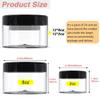8 oz Plastic Containers with Lids + 2oz Small Containers (Set of 24) - Plastic Jars with Lids for Lip Scrub, Body Butters, Cream, Slime, Craft Storage view 2