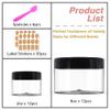 8 oz Plastic Containers with Lids + 2oz Small Containers (Set of 24) - Plastic Jars with Lids for Lip Scrub, Body Butters, Cream, Slime, Craft Storage view 4