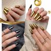 Pretty Diva Chrome Nail Powder Set- 4 Jars Chrome Powder Nail Art Mirror Effect Metallic Nails Chrome Powder, Gold Silver Black and White Pearl Chrome Powders Pigment for Nails view 4