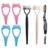 7PCS Eyelash Mascara Tool, Eyelash Separator Mascara Applicator, Folding Eyelash Comb Eyebrow Brush for Women Girl Making Up Supplies (Black, Pink, Blue) view 1