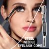 7PCS Eyelash Mascara Tool, Eyelash Separator Mascara Applicator, Folding Eyelash Comb Eyebrow Brush for Women Girl Making Up Supplies (Black, Pink, Blue) view 4