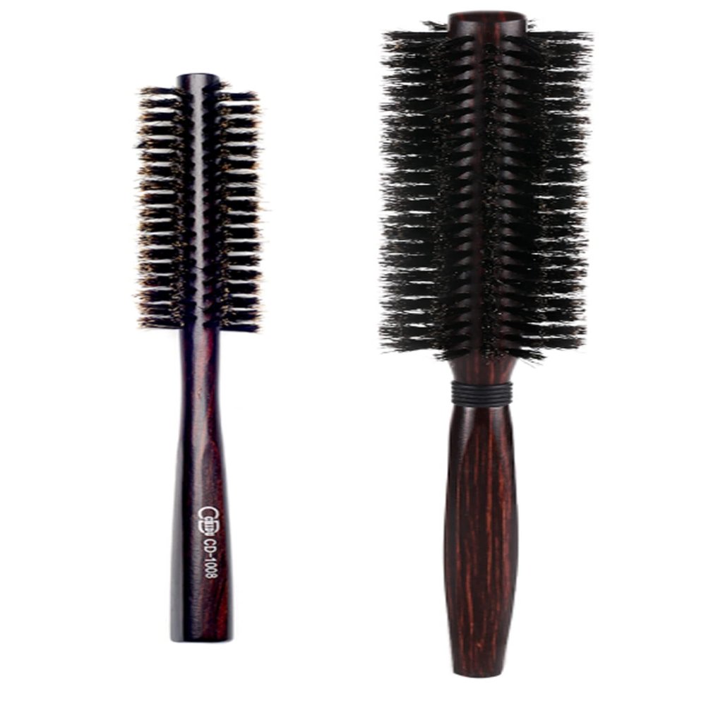 100% Boar Bristle Round Hair Brush-1.3 Inch &1.8 Inch