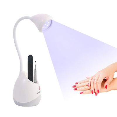 Bovmics 36W Rechargeable UV LED Nail Lamp, Gooseneck Light for Gel Nails Hands Free, Mini Portable Dryer With Brush Holder for Travel Home & Salon Manicure