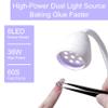 Bovmics 36W Rechargeable UV LED Nail Lamp, Gooseneck Light for Gel Nails Hands Free, Mini Portable Dryer With Brush Holder for Travel Home & Salon Manicure view 4