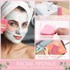 Sieral 120 Pcs Compressed Facial Sponges with Container Disposable Face Sponge Pads for Washing Face Cleansing Exfoliating Esthetician Makeup Removal(Heart,Pink) view 3