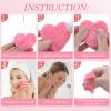 Sieral 120 Pcs Compressed Facial Sponges with Container Disposable Face Sponge Pads for Washing Face Cleansing Exfoliating Esthetician Makeup Removal(Heart,Pink) view 4