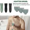 3 Pack Replacement Blades Compatible with Meridian Trimmer, Hygienic Ceramic Replacement Blades Compatible with Meridian Body Trimmer (Onyx & Sage), Green view 2