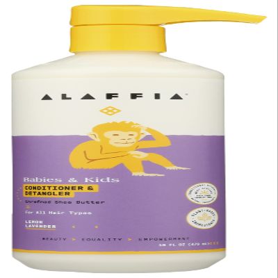 Alaffia Kids Conditioner and Detangler, Lemon Lavender, Suitable for All Hair Types, Cruelty Free, No Parabens, Vegan, 16 Fluid Ounce (Pack of 1)