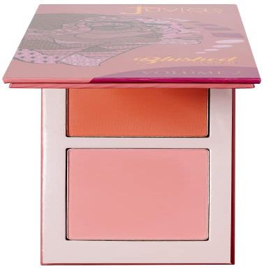 Juvia's Place Blushed Duo Blush - Two Tone Pigmented Buildable Pressed Mineral Powder - Rosy Natural Cheeks Matte Fresh Finish for All Skin Color -Volume2