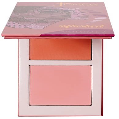 Juvia's Place Blushed Duo Blush - Two Tone Pigmented Buildable Pressed Mineral Powder - Rosy Natural Cheeks Matte Fresh Finish for All Skin Color -Volume2