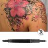 10 Pcs Tattoo Pen Tattoo Skin Marker Marking Scribe Pen Fine and Reg Tip Tattoo Stencil Markers Pen (black) view 3