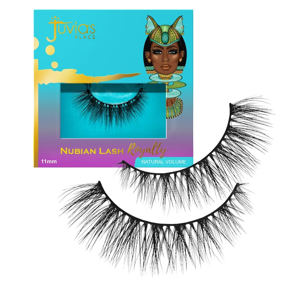 Juvia's Place Nubian Eyelashes Royalty - Eyelash Extension for Day or Night Use, Vegan Mink Lashes, Cruelty-Free Fluffy Lashes, Reusable Adhesive Eyelashes, Matte Black Mink Eyelashes Natural Look