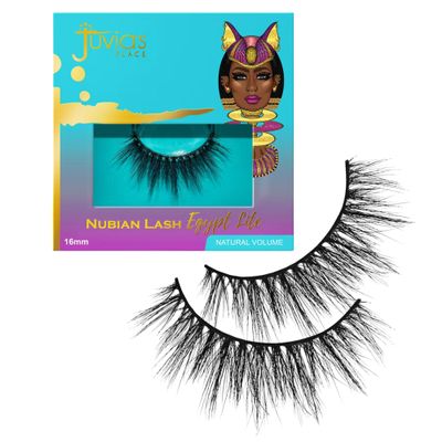 Juvia's Place Nubian Eyelashes Egypt Lite - Eyelash Extension for Day or Night Use, Vegan Mink Lashes, Cruelty-Free Fluffy Lashes, Reusable Adhesive Eyelashes, Matte Black Mink Eyelashes Natural Look