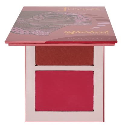 Juvia's Place Blushed Duo Blush Volume3 - Two Tone Pigmented Buildable Pressed Mineral Powder - Rosy Natural Cheeks Matte Fresh Finish for All Skin Color