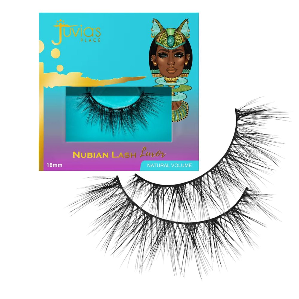 Juvia's Place Nubian Eyelashes Luxor - Eyelash Extension for Day or Night Use, Vegan Mink Lashes, Cruelty-Free Fluffy Lashes, Reusable Adhesive Eyelashes, Matte Black Mink Eyelashes Natural Look