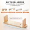 Nail Arm Rest, Professional Adjustable Height Nail Arm Rest Solid Wood with PU Leather Soft High-Density Sponge, Hand Rest for Nails view 2