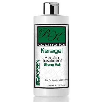 BK Cosmetics Keratin Eco-Green Gel Brazilian Blowout Treatment  16.9 oz | Smooth & Shine with Natural Ingredients