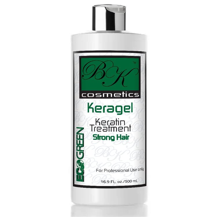 BK Cosmetics Keratin Eco-Green Gel Brazilian Blowout Treatment 16.9 oz | Smooth & Shine with Natural Ingredients