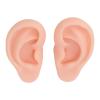 Human Ear Model, 1 Pair Soft Silicone Simulation Ear Model, Flexible Fake Ear, Realistic Body Parts for Piercing Practice, Earrings Jewelry Display, Teaching Tool(1#) view 3