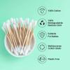 R-NEU 400 Bamboo Cotton Swabs, Dual Tipped, 3 Inch 100% Biodegradable Natural Cotton Qtips for Ears, Makeup, Cleaning, Home, Baby Care (400 Count) view 4